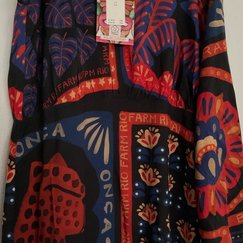 NEW Farm Rio for Anthropologie One Sleeve Dress NWT​​​​​​​​ - Picture 8 of 8